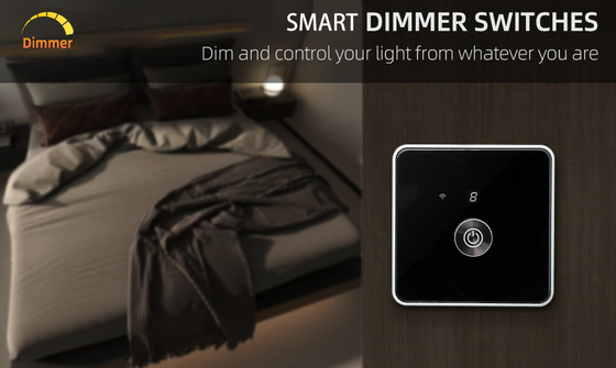 Glomarket Smart Home Dimmer Switch Tuya Zigbee Voice Control Knob Dimming Reguluj jasność za pomocą cyfrowego wyświetlacza