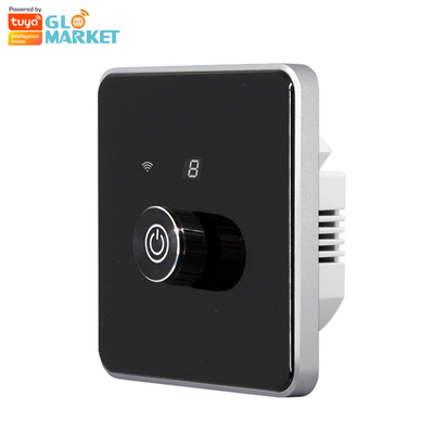 Glomarket Smart Home Dimmer Switch Tuya Zigbee Voice Control Knob Dimming Reguluj jasność za pomocą cyfrowego wyświetlacza