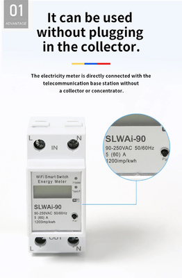Glomarket Wi-Fi Tuya/Smart Life App Długotrwałe sterowanie Smart Circuit Protector Relay Device Switch Breaker Energy Meter