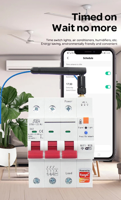Glomarket Wi-Fi Smart Switch Tuya Smart 1p 2p 3p 4p Smart Home System Elektryczny obwód 4P MCB Smart Breaker