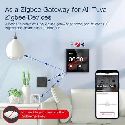 Glomarket Tuya Smart 4-calowy wielofunkcyjny ekran dotykowy Panel sterowania Alexa Voice Zigbee Central Control