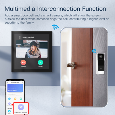 Glomarket Tuya Smart 4-calowy wielofunkcyjny ekran dotykowy Panel sterowania Alexa Voice Zigbee Central Control