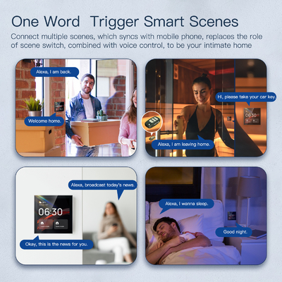 Glomarket Tuya Smart 4-calowy wielofunkcyjny ekran dotykowy Panel sterowania Alexa Voice Zigbee Central Control