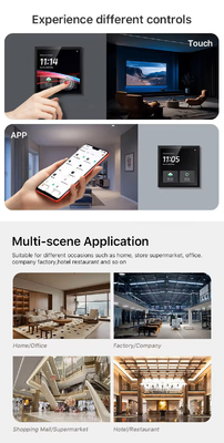 Glomarket Panel sterowania inteligentnym domem Ekran dotykowy 4 cali Wi-Fi wielofunkcyjny System muzyki tła Tuya Zigbee Gateway