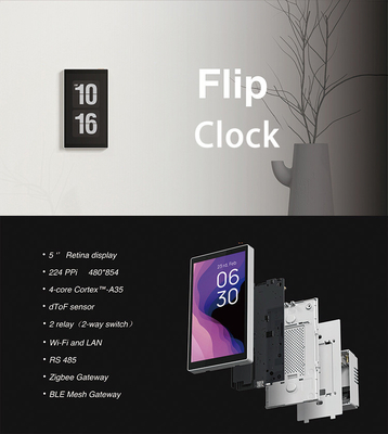 Glomarket Tuya 5 Inch Wi-Fi Zigbee Gateway Smart Home Panel sterowania Wielofunkcyjna Muzyka Wall Touch Screen Tuya Center