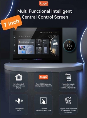Glomarket Tuya Wifi Smart 7 Inch Panel sterowania Wielofunkcyjny Ble Muzyka Wall Touch Screen Zigbee Hub Gateway Centralna kontrola