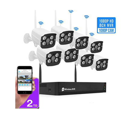 4/8 kanałowa bezprzewodowa kamera telewizji przemysłowej Wifi 1080P HD NVR wbudowany system Linux