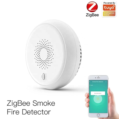 Plastikowa osłona Inteligentny Alarm Czujnik dymu Zigbee Kontrola aplikacji Tuya Czujnik gospodarstwa domowego