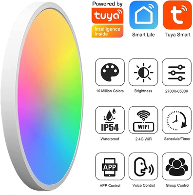 24w Tuya Inteligentna lampa sufitowa Kolorowy pilot Rgb Led Nowoczesna muzyka